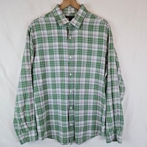 Banana‎ Republic Men's plaid linen blend shirt, size L
